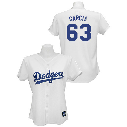 Yimi Garcia #63 mlb Jersey-L A Dodgers Women's Authentic Home White Baseball Jersey